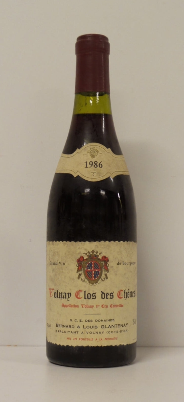 Bernard & Louis Glantenay, Volnay Premier Cru, Clos des Chenes - 1986