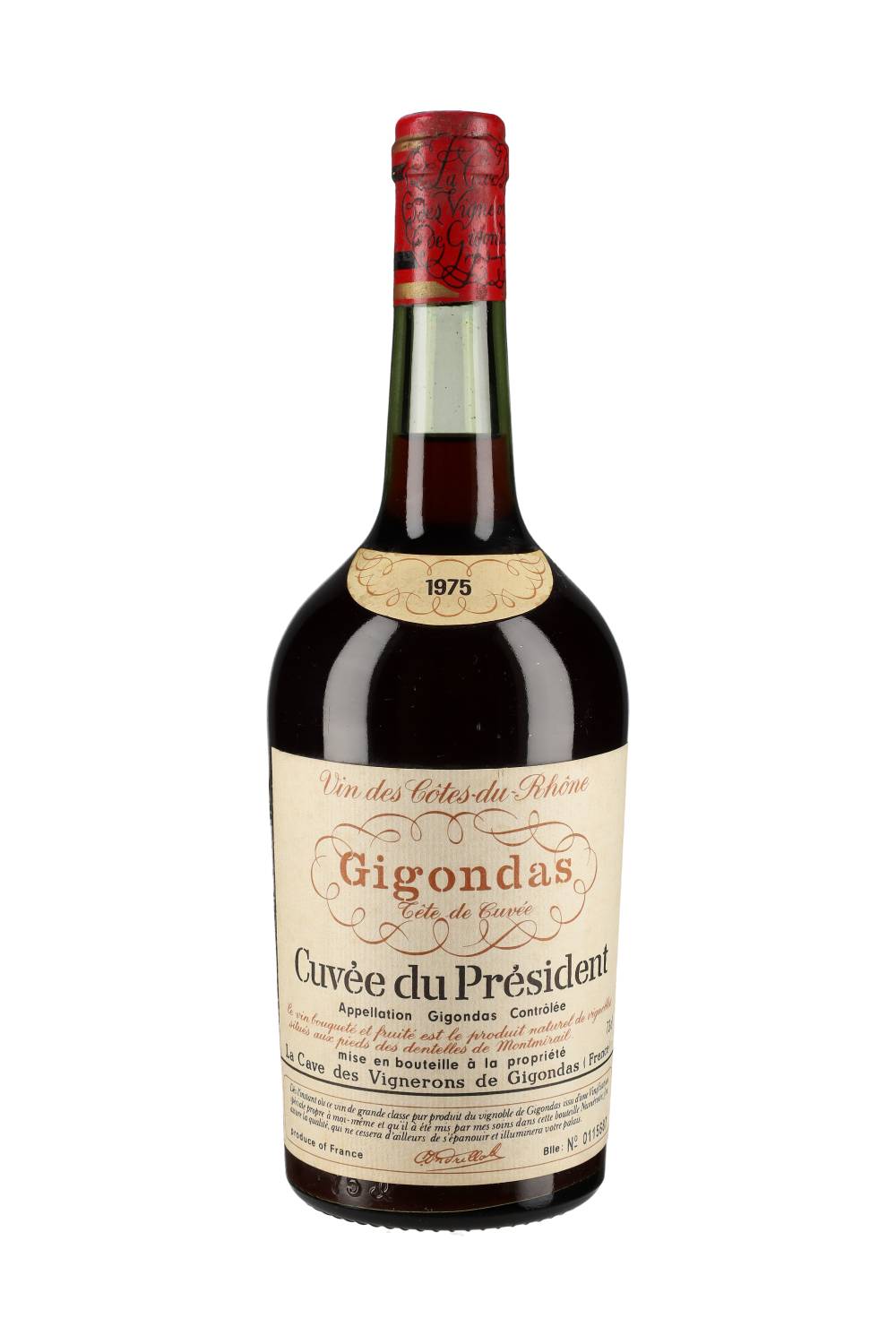 La Cave des Vignerons de Gigondas Gigondas Cuvée du Président 1975