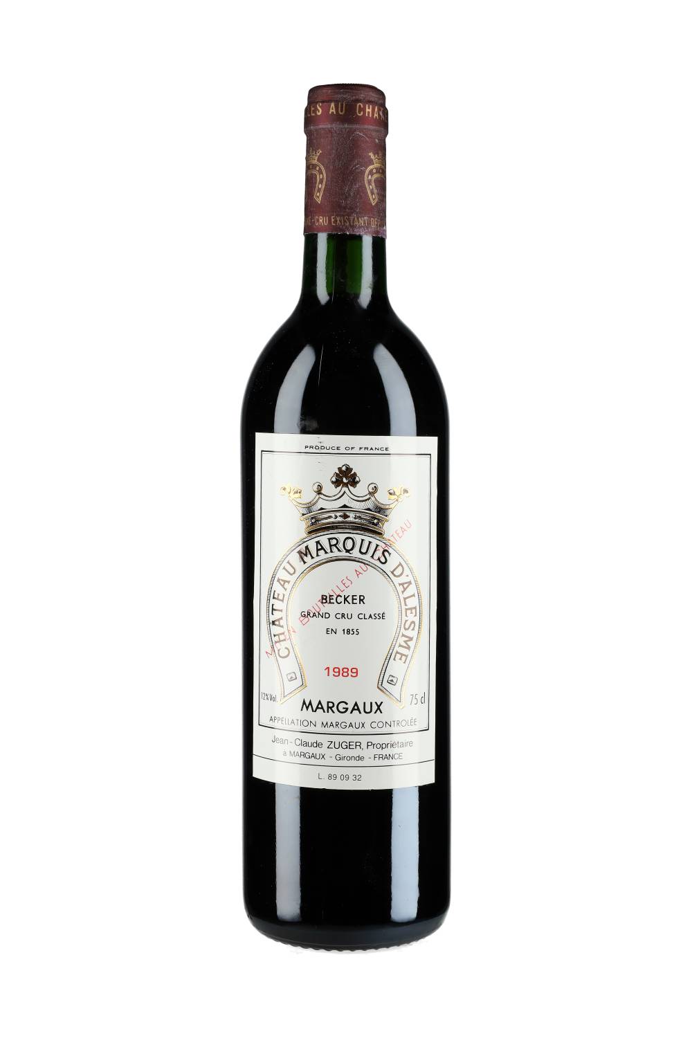 Château Marquis d'Alesme 1989