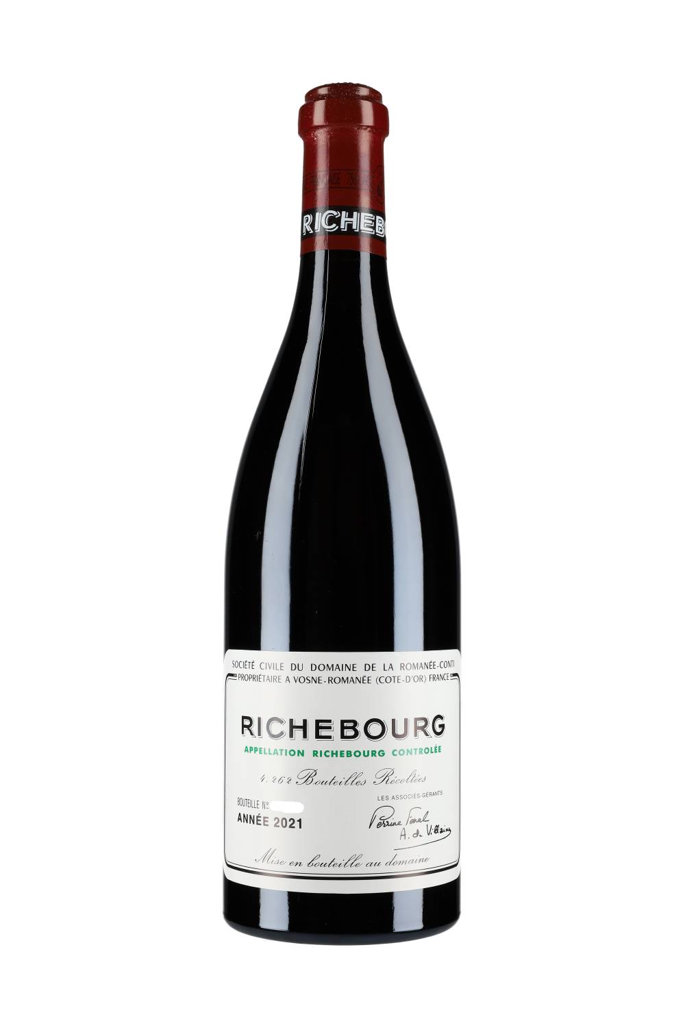 ETIQUETTE RICHEBOURG 1964 NUMEROTEE N° 06107 DOMAINE ROMANEE