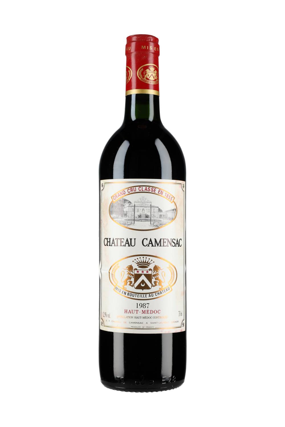 Château Camensac Haut-Médoc 1987 Stained Label