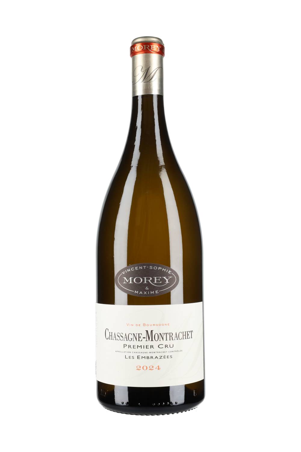 Domaine Vincent et Sophie Morey Chassagne-Montrachet Premier Cru 'Les Embrazées' 2024 Magnum