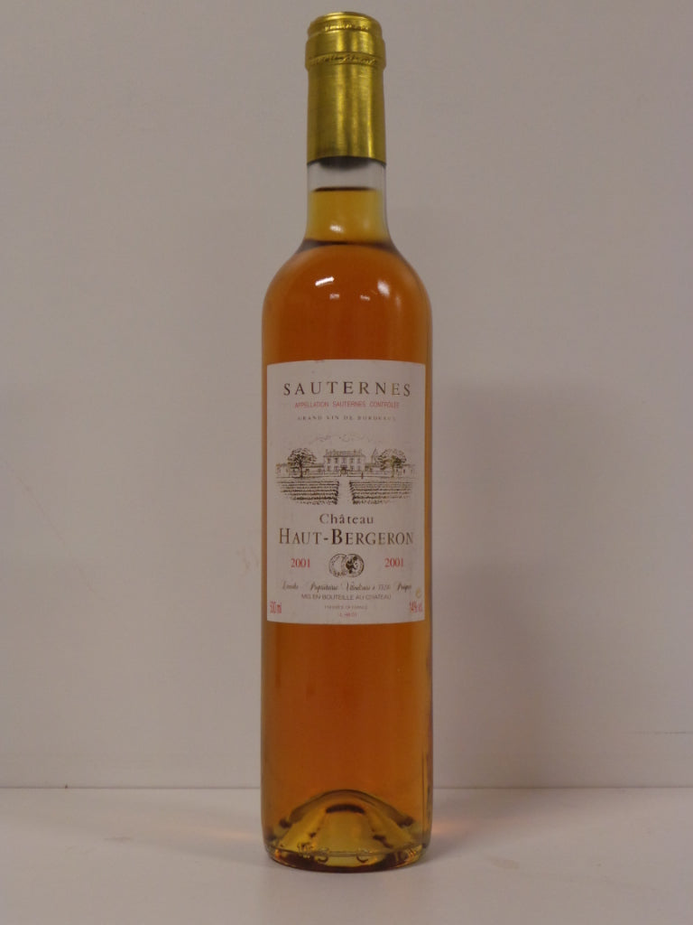 Chateau Haut Bergeron, Sauternes - 2001 0.50 L