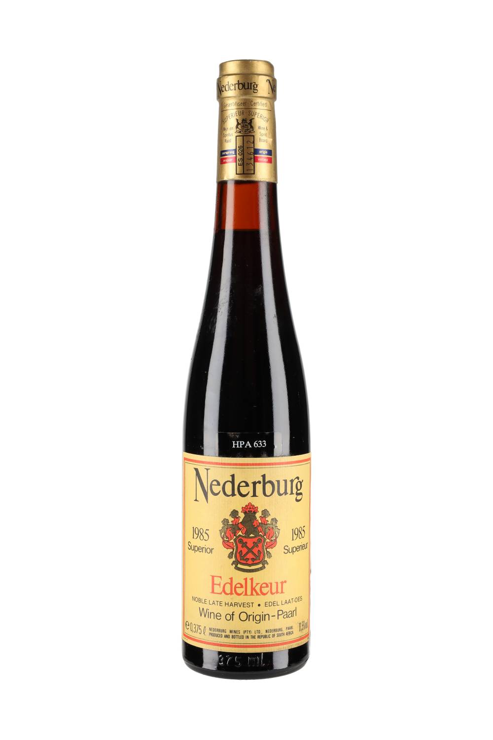 Nederburg Paarl Edelkeur Noble Late Harvest 1985 0.375L